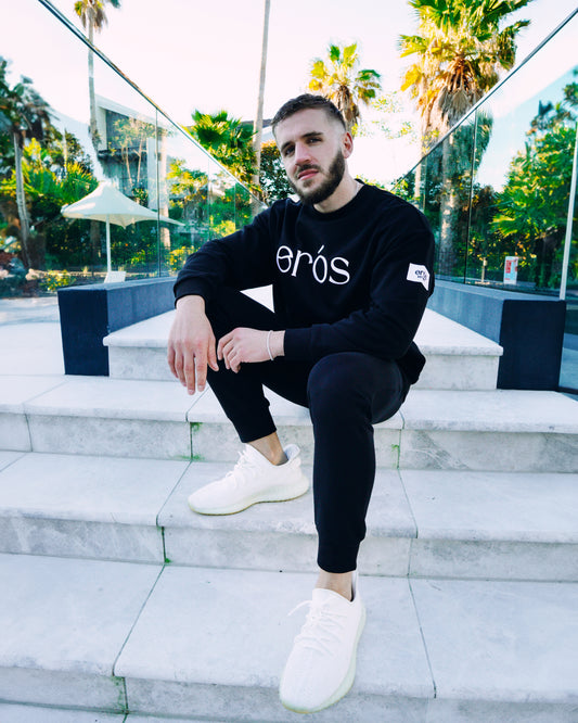 Official Eros Full Tracksuit Set In Black